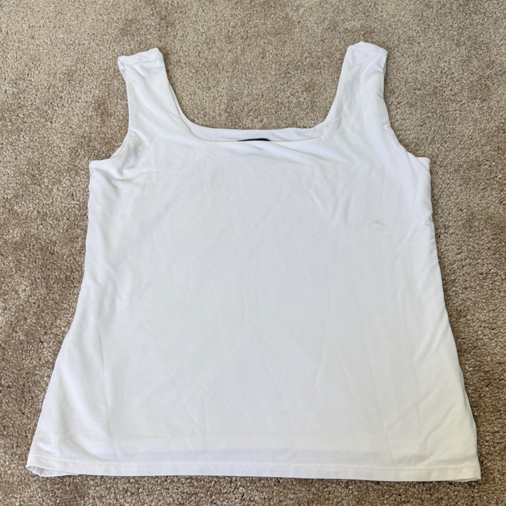Ann Taylor Classic White Tank Top